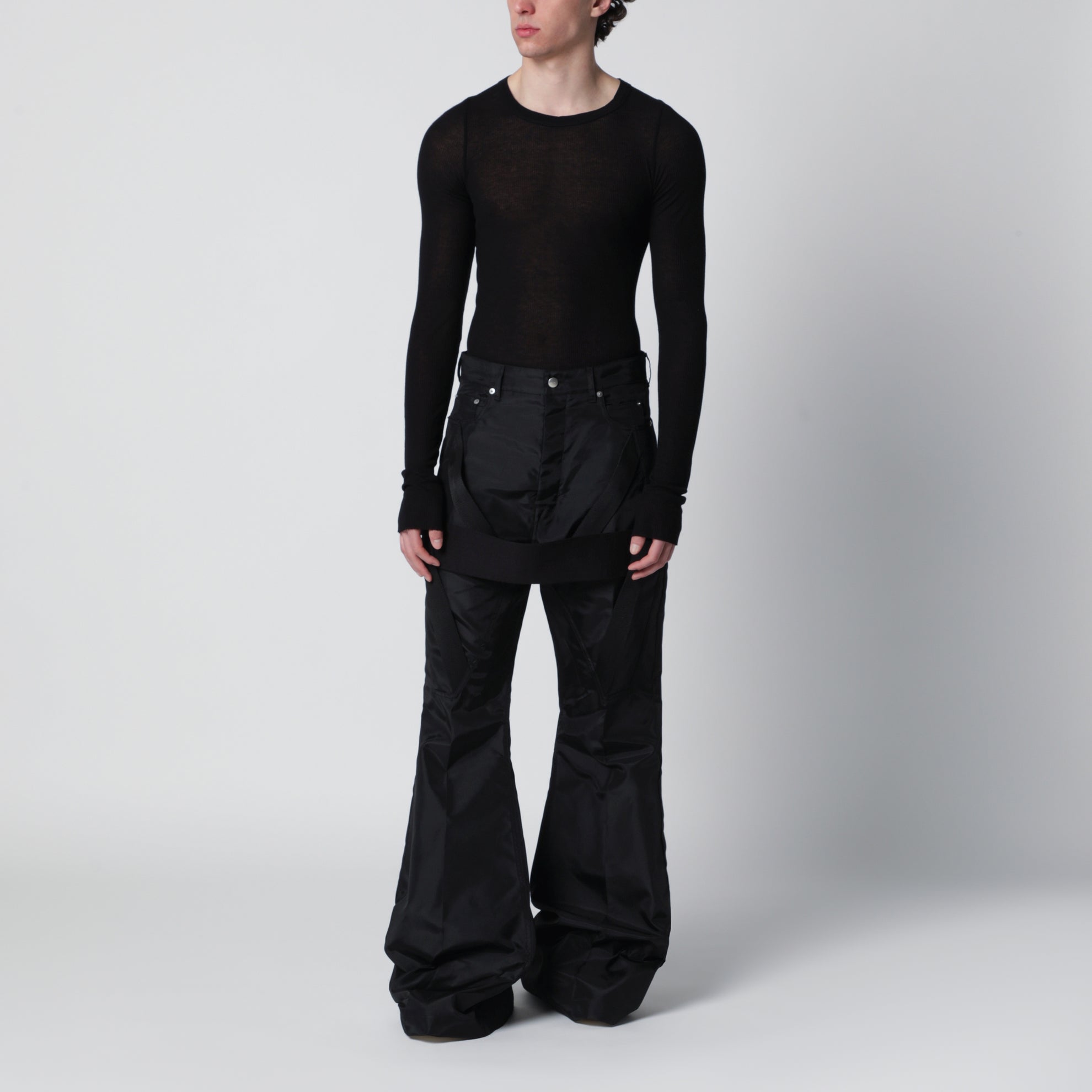 Pantaloni Strapped Wide Bela neri
