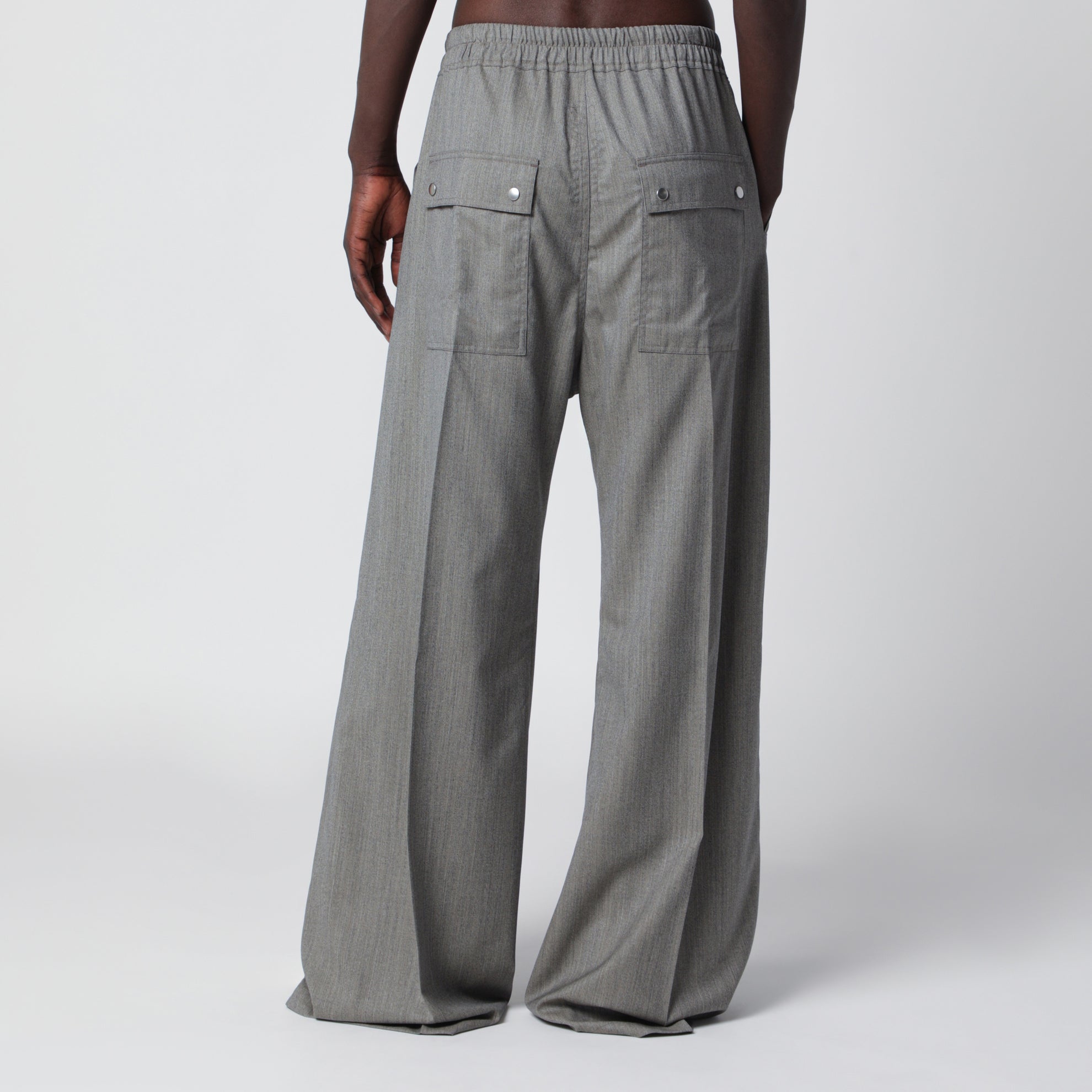 Grey mélange Bela wide-leg trousers
