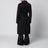 Black double-breasted cotton coat