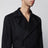 Black double-breasted cotton coat