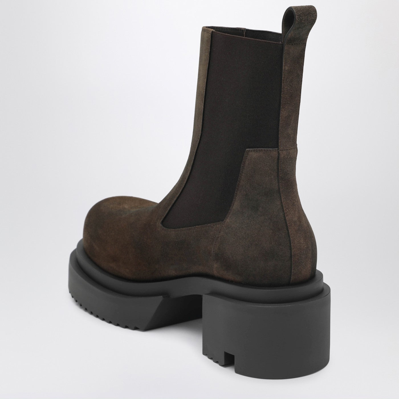 Rick Owens Brown Bogun Beatle boots in suede | TheDoubleF