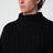Schwarzer Rollkragenpullover aus Kaschmir und Seide