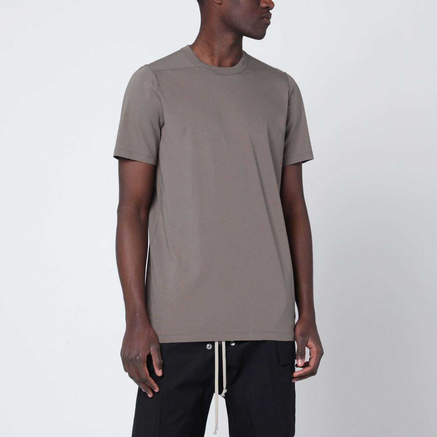 Short-sleeve T-shirt in mud colour