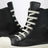 Baskets hautes en cuir noir/blanc