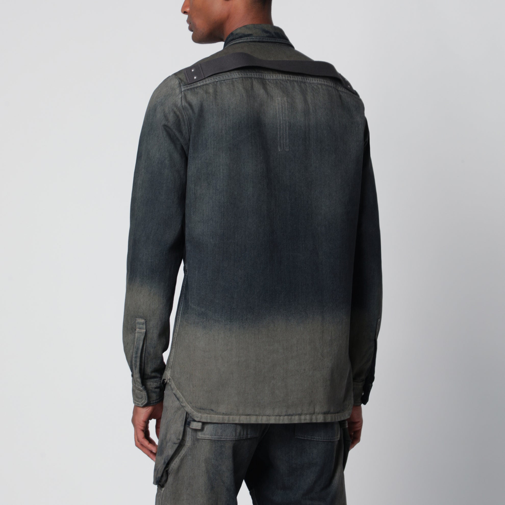 Fogpocket Shirt in Grey Degradé Denim
