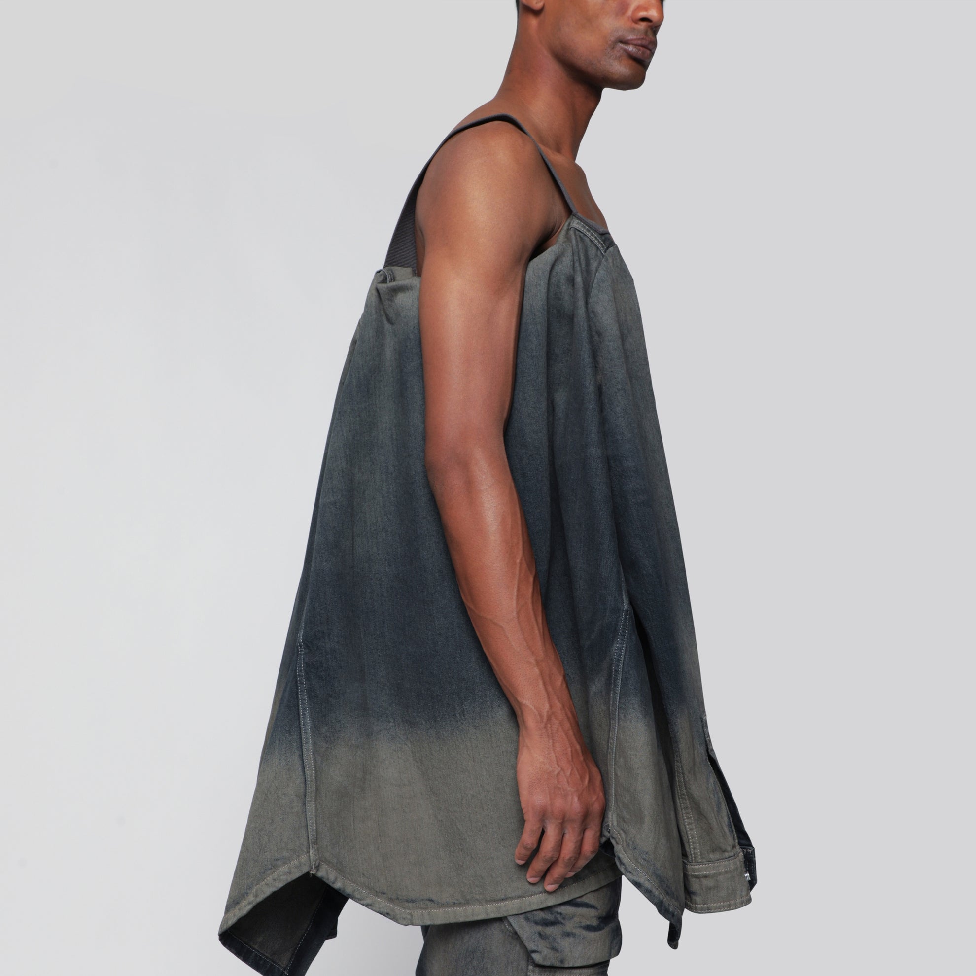 Fogpocket Shirt in Grey Degradé Denim