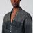 V-neck Shirt in Grey Degradé Denim