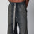 Wide-Leg Pants in Grey Degradé Denim