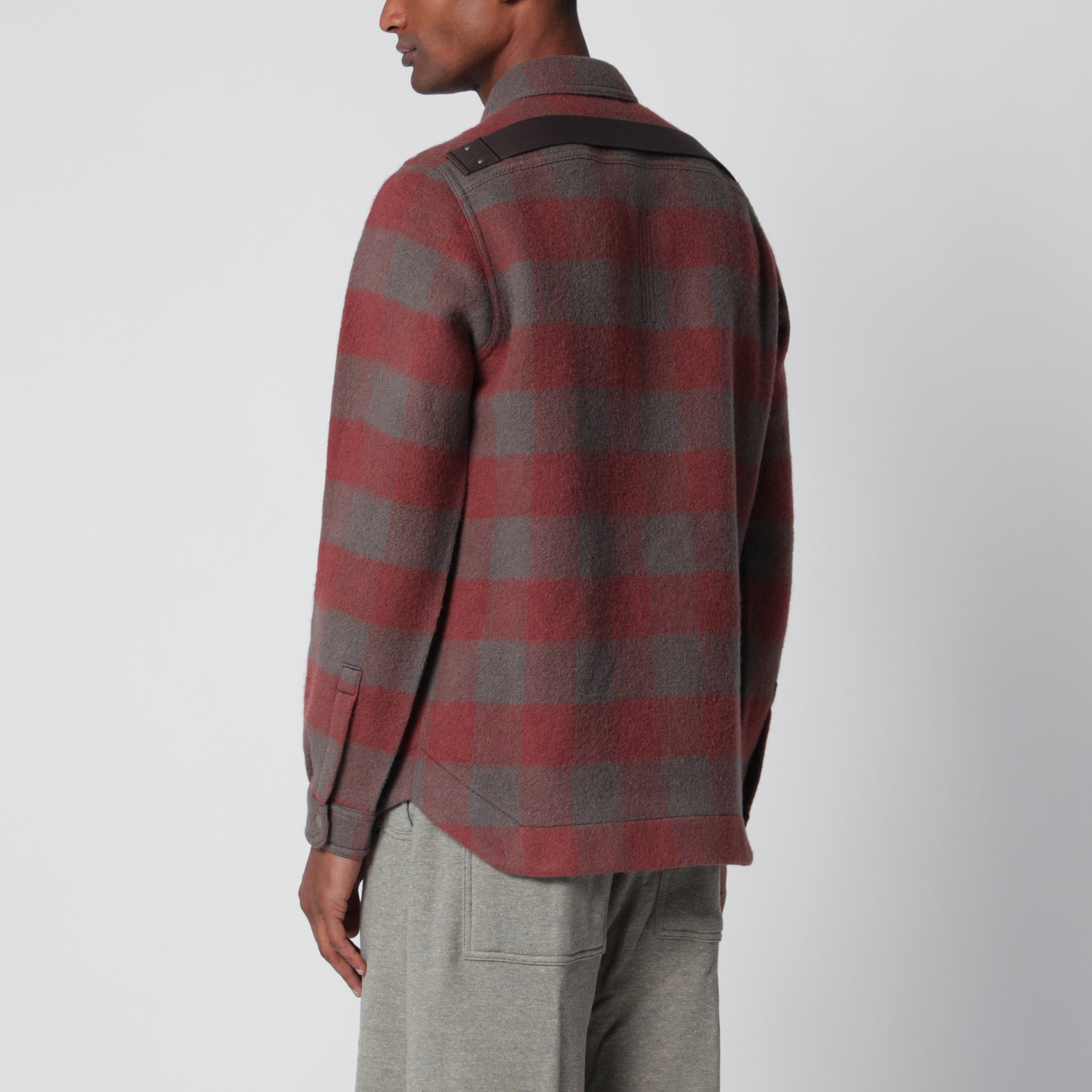 Giacca-camicia in lana a quadri