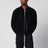 Black virgin wool bomber jacket with zip