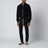 Black virgin wool bomber jacket with zip