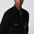 Black virgin wool bomber jacket with zip