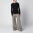 Pantaloni color perla scuro in cotone