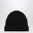 Black ribbed cashmere blend beanie