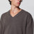 Pull col V taupe en cachemire et laine
