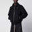 Cappotto bomber Dracuflight a collo alto in lana nero