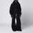 Cappotto bomber Dracuflight a collo alto in lana nero