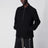 Giacca con zip nera in lana