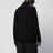 Giacca con zip nera in lana