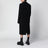 Cappotto monopetto nero in lana