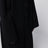 Long single-breasted virgin wool coat in black