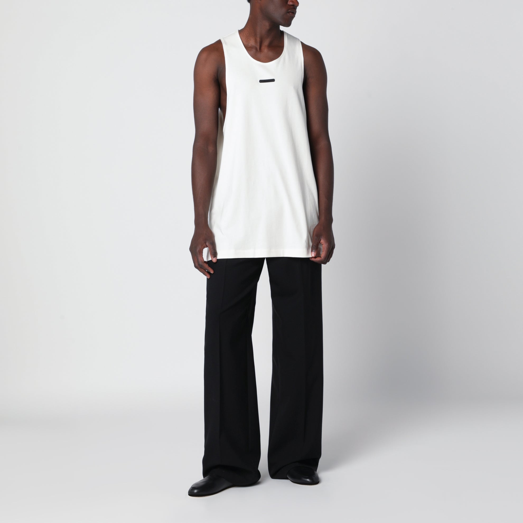 Essential ivory cotton tank top