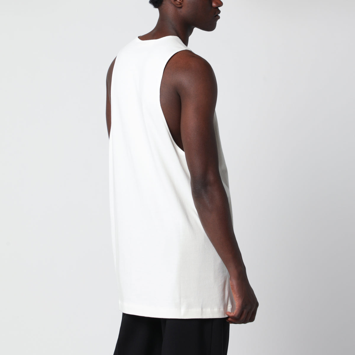 Essential ivory cotton tank top