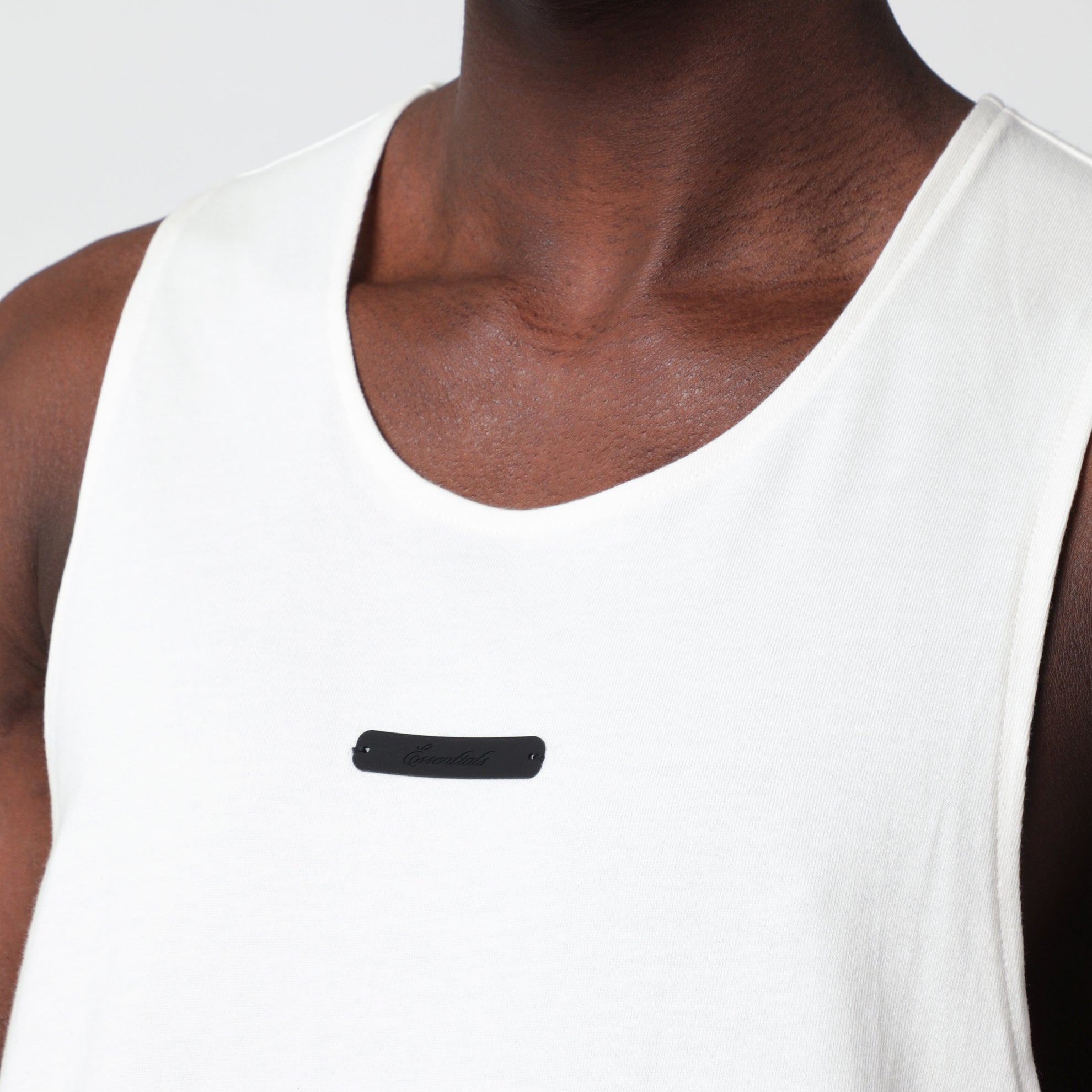 Essential ivory cotton tank top