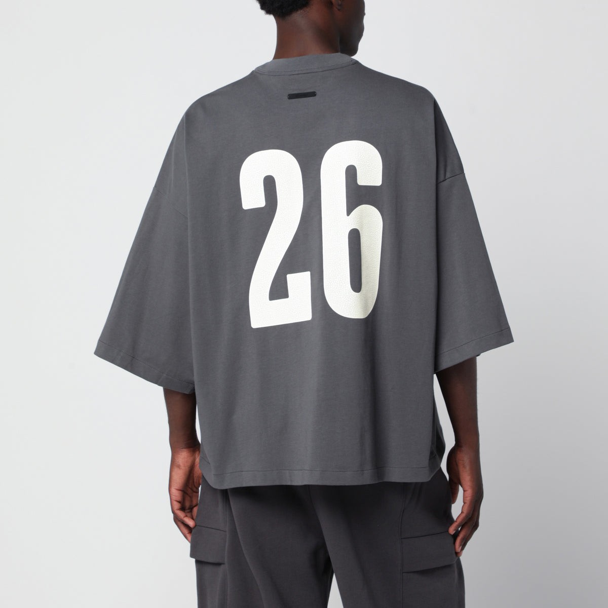 T-shirt Merch en coton gris fer