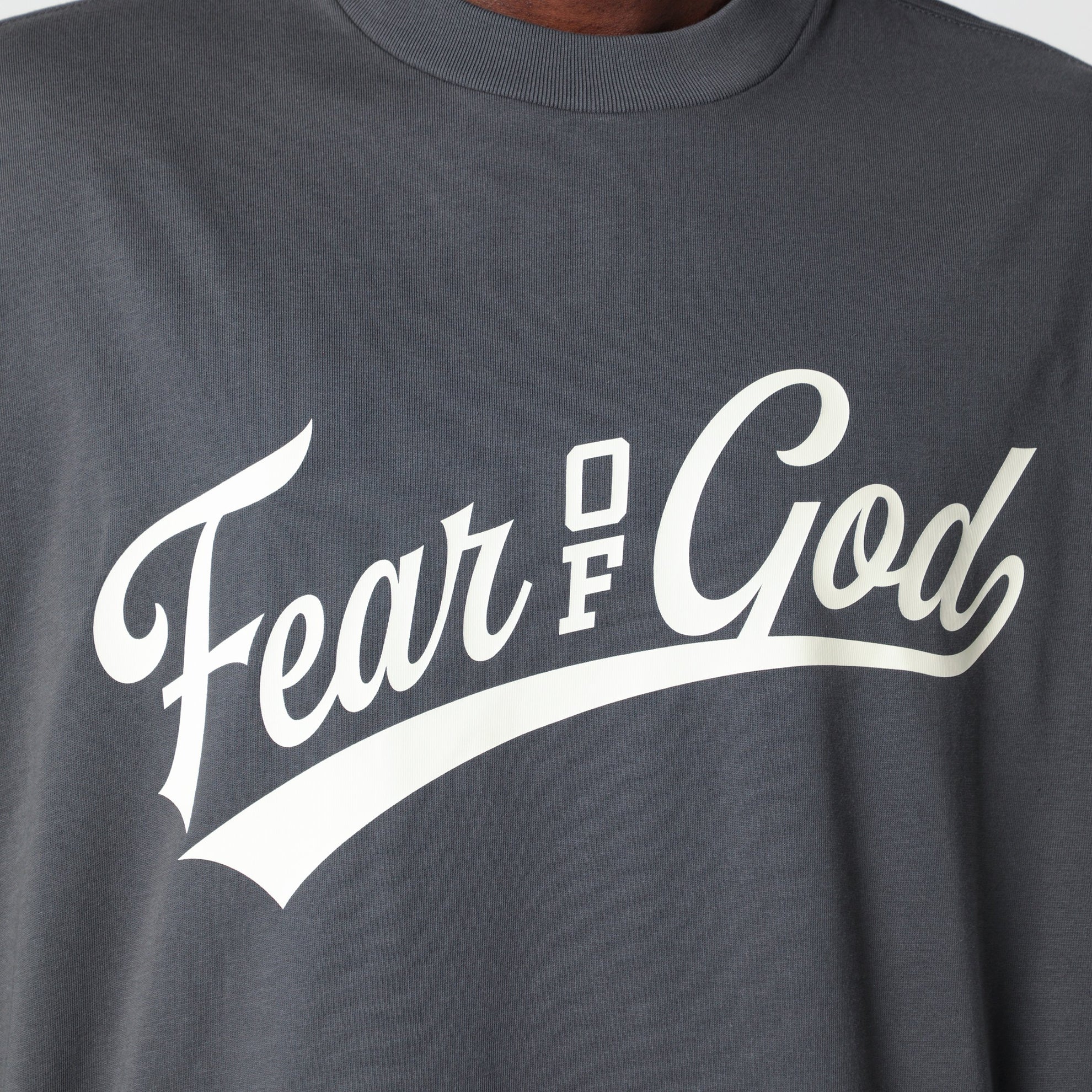 T-shirt Merch en coton gris fer
