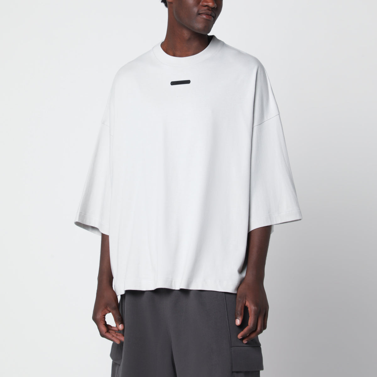 Grey Merch T-shirt in cotton jersey