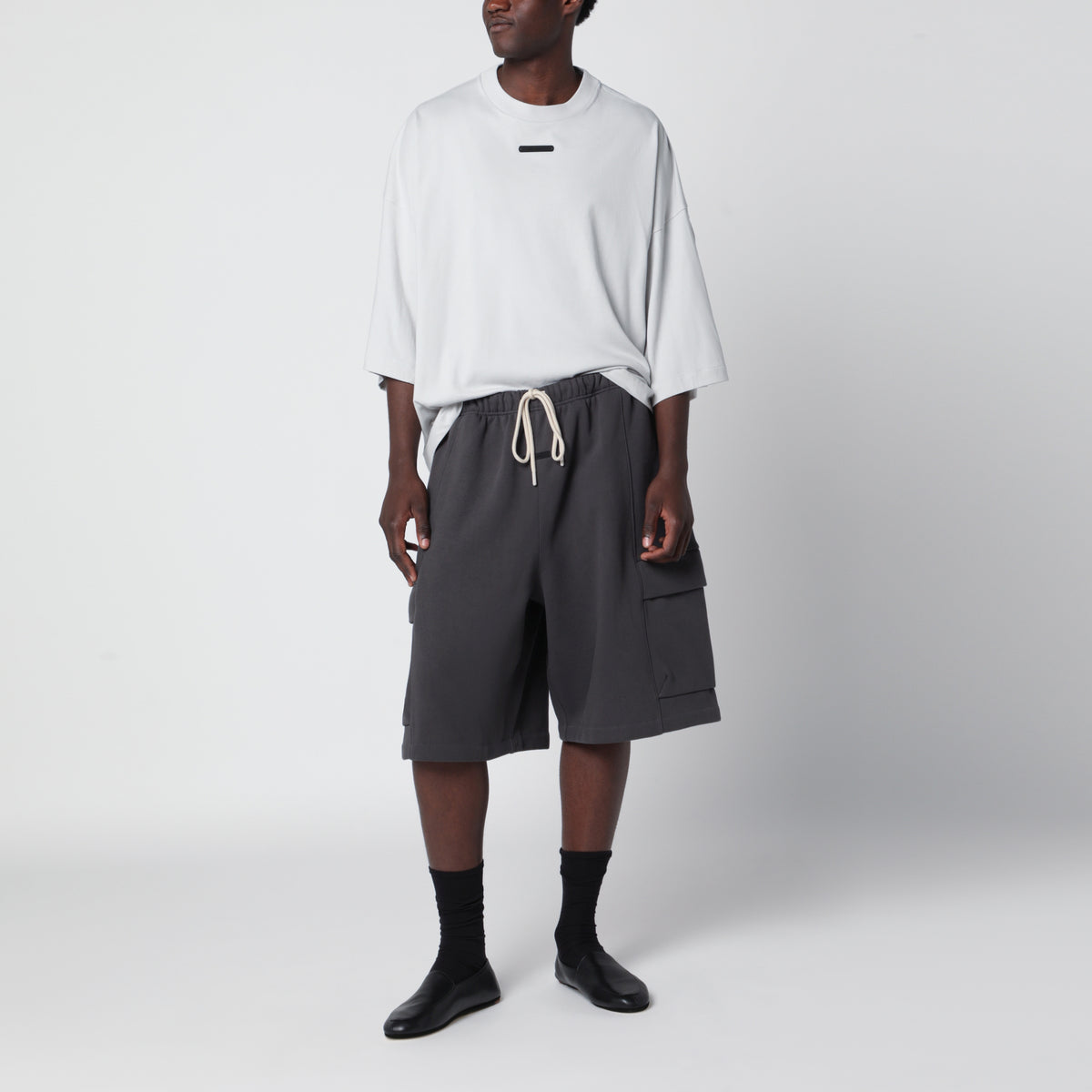 Grey Merch T-shirt in cotton jersey
