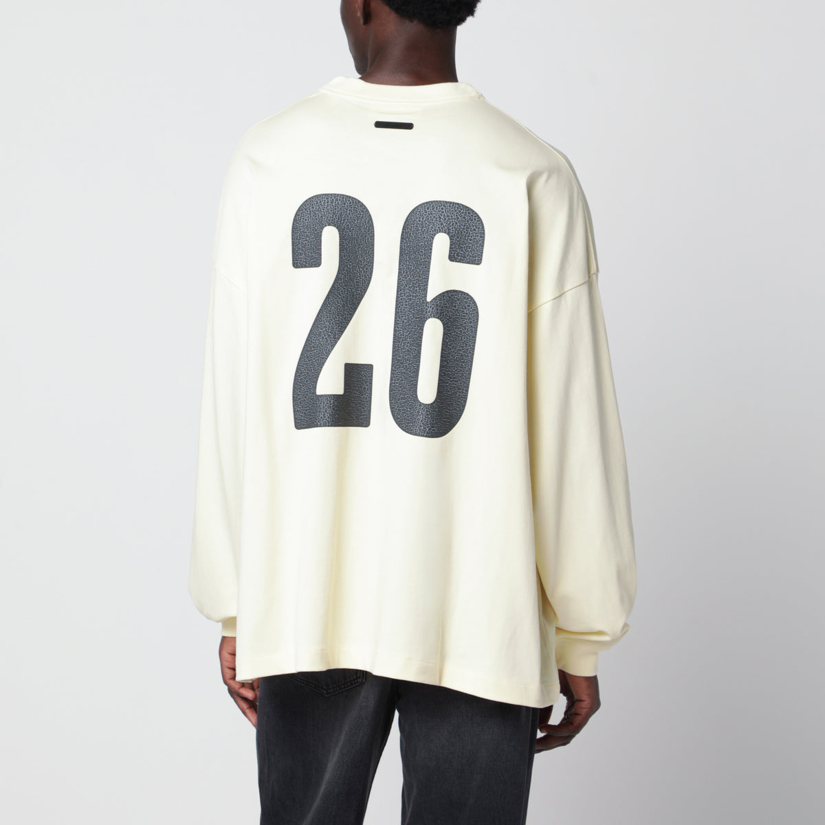 Merch Long Sleeve T-Shirt in Chalk Cotton