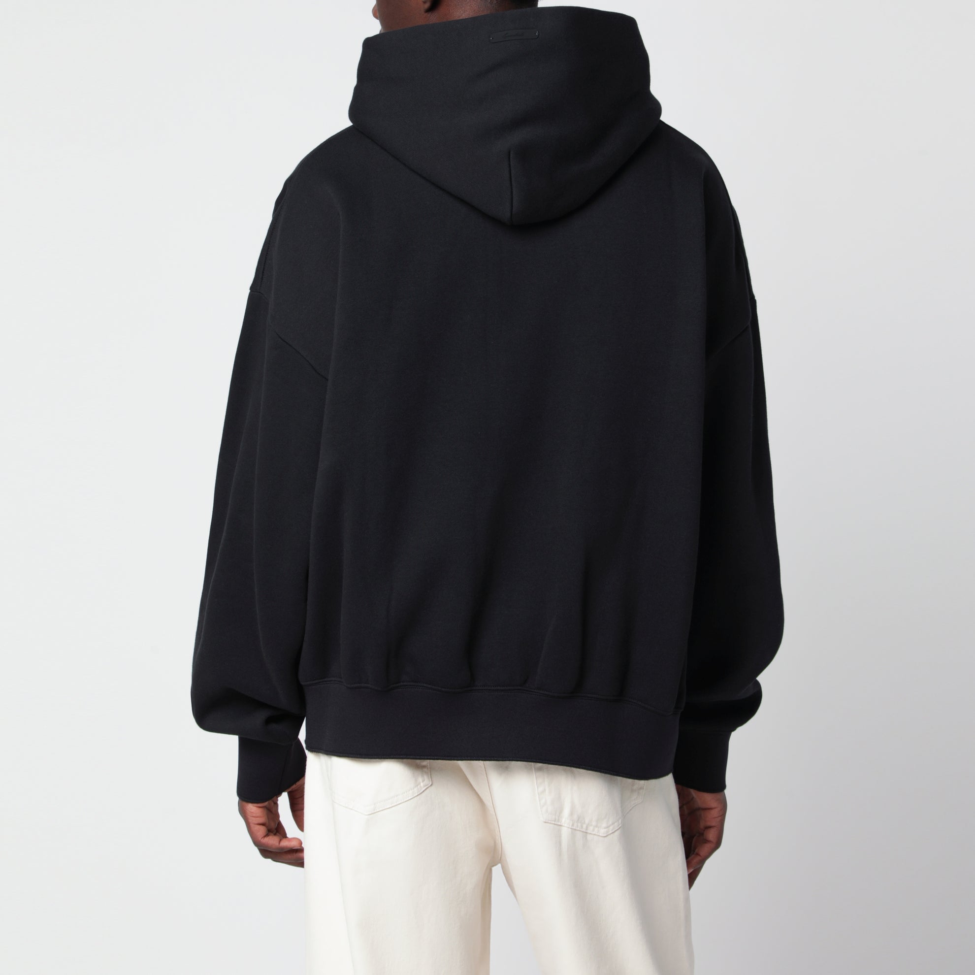Sweat à capuche noir en coton des années 90
