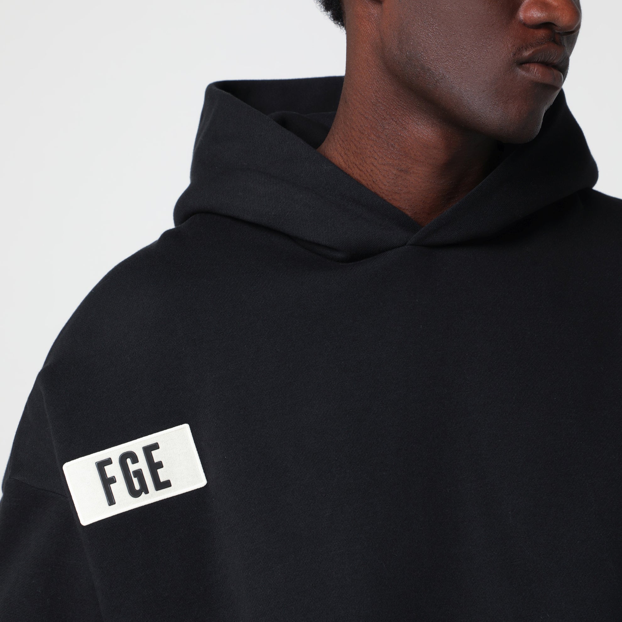 Sweat à capuche noir en coton des années 90