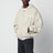 Beige meliertes 90's Kapuzen-Sweatshirt mit Reißverschluss