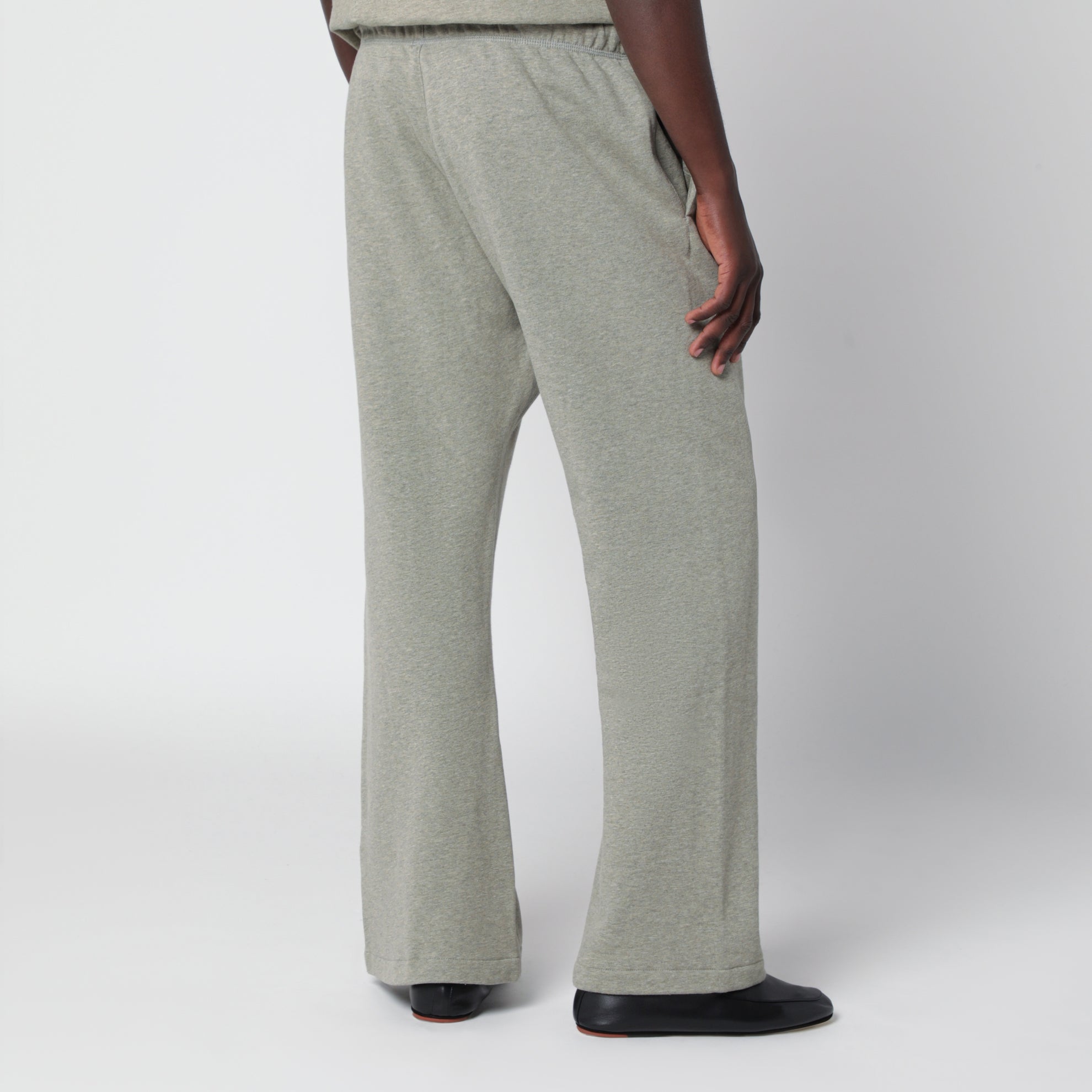 Graue Flare Jogginghose aus Baumwolle