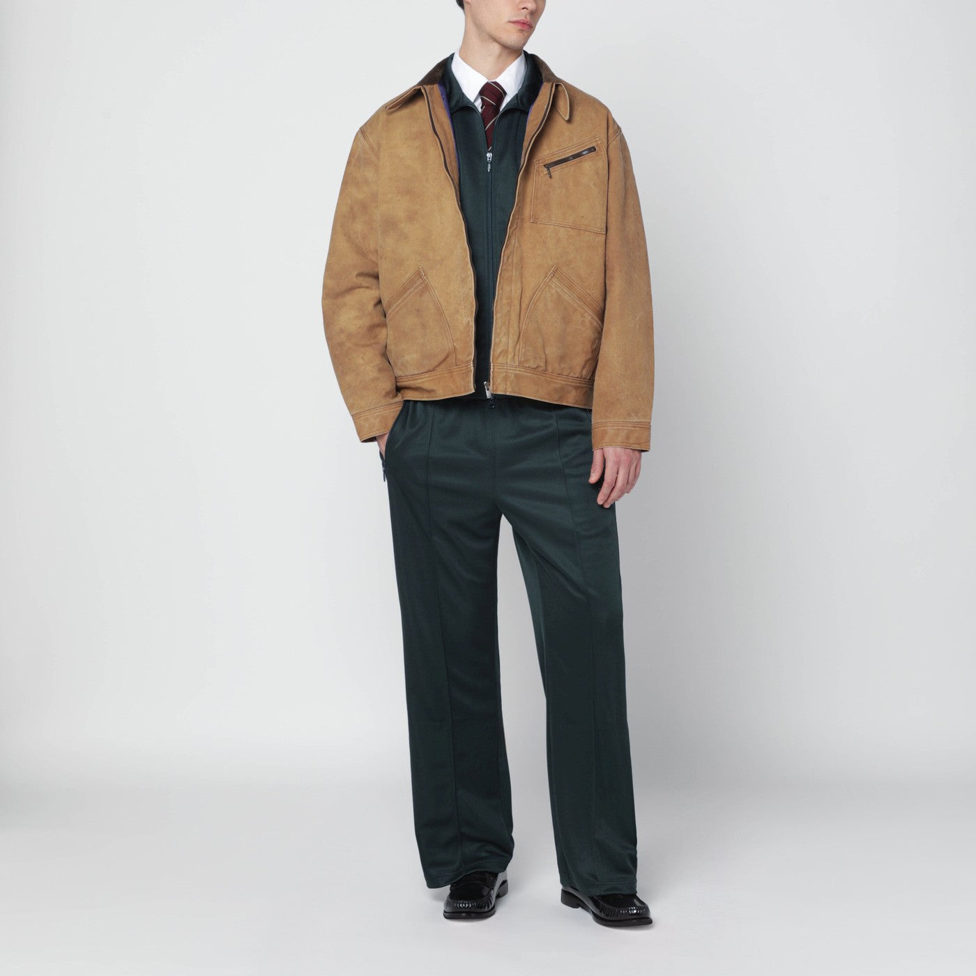 Brown cotton zip jacket