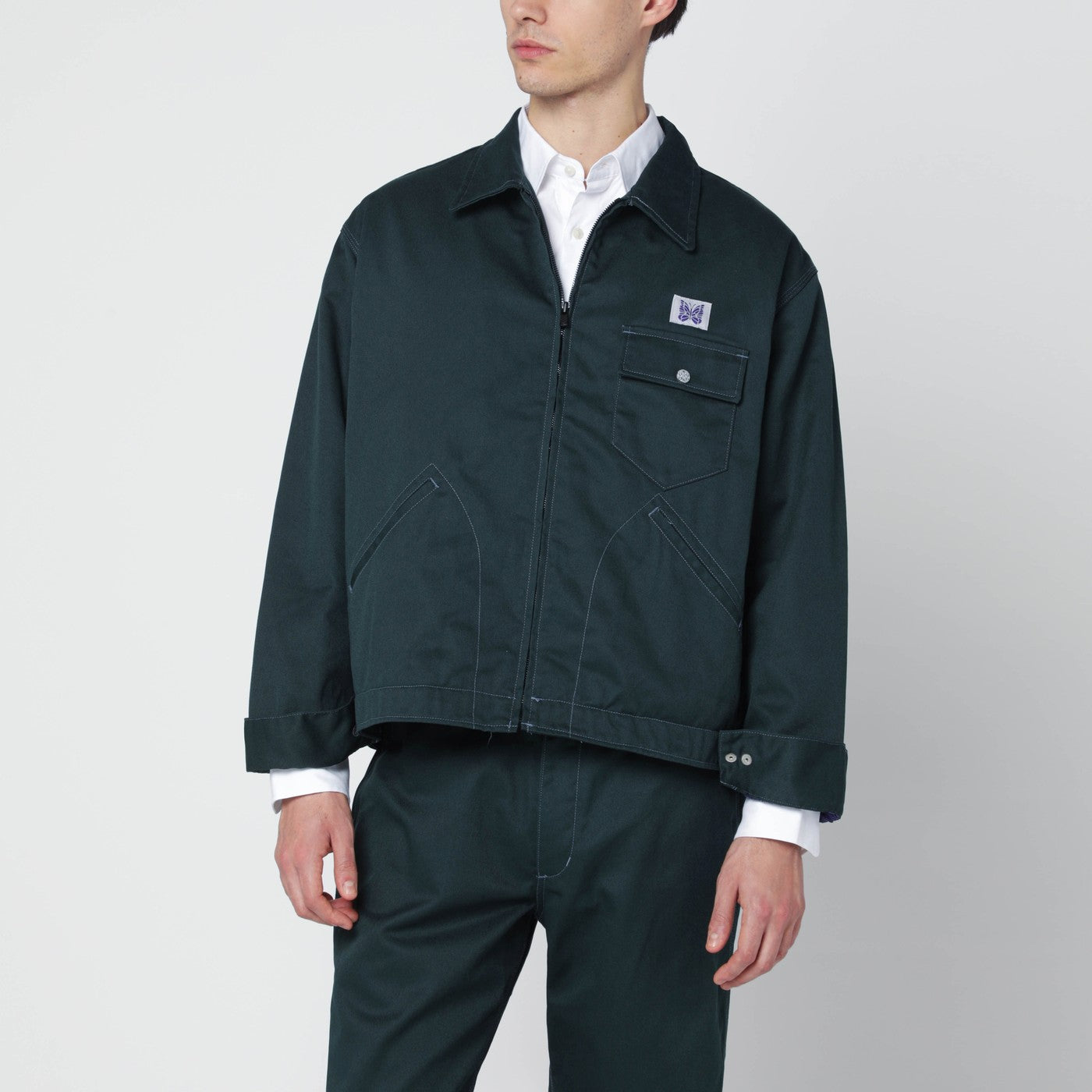 Needles Green zip shirt jacket | TheDoubleF