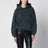 Black washed hoodie with distressing