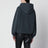 Black washed hoodie with distressing