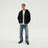 Black denim zip hoodie