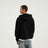 Black denim zip hoodie