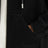 Black denim zip hoodie