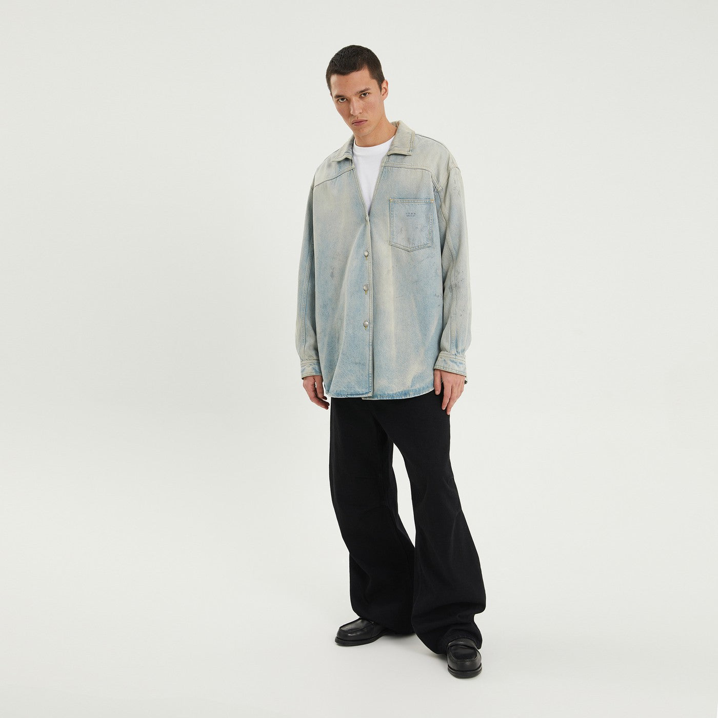 Light blue denim overshirt