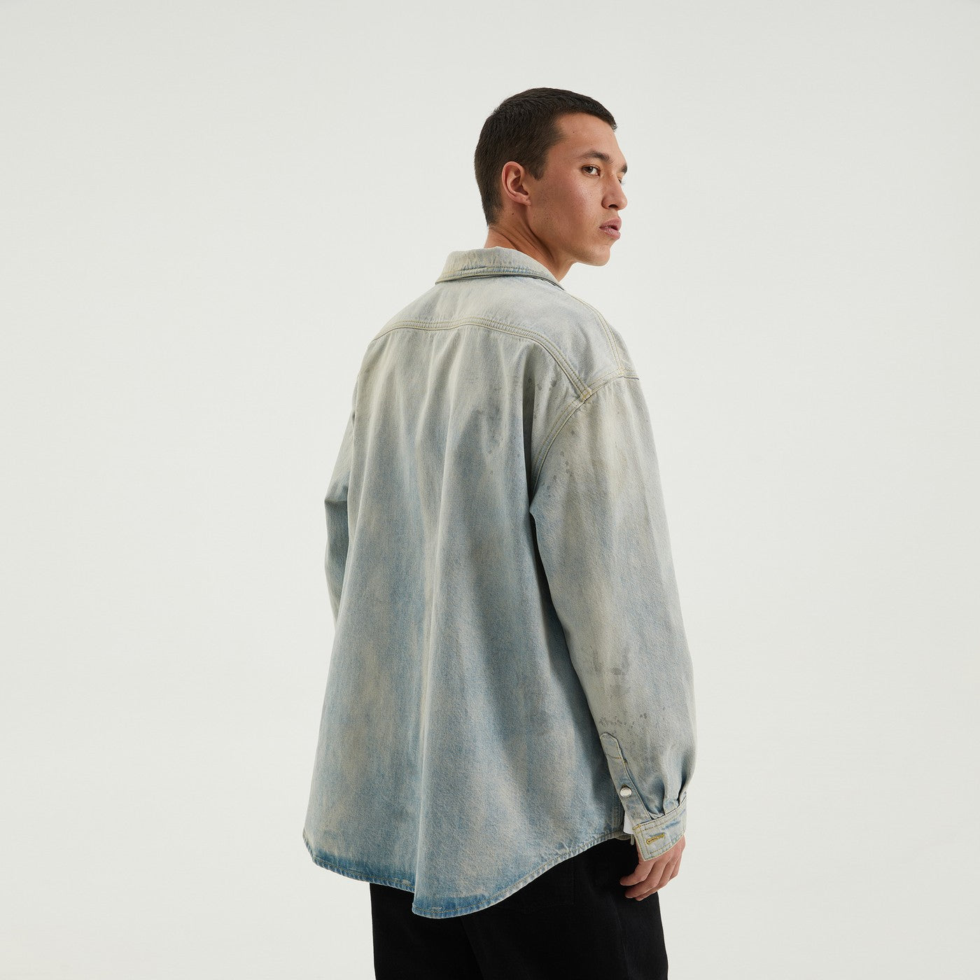 Light blue denim overshirt