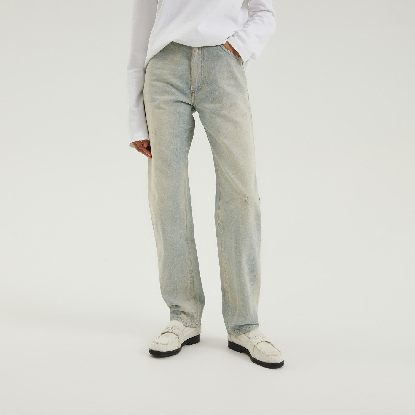 Jeans boyfriend bleu clair