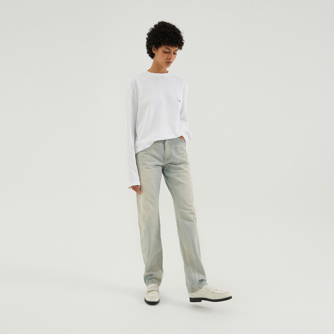 Jeans boyfriend bleu clair
