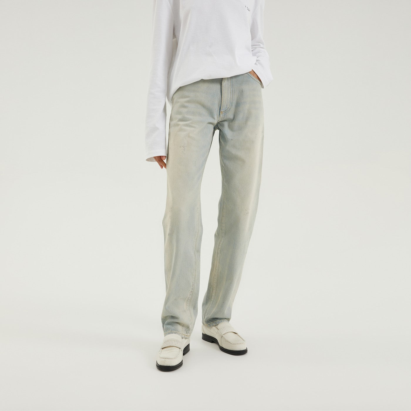 Jeans boyfriend bleu clair