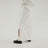 Long asymmetric skirt white